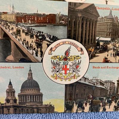 Vintage Great Britain Postcard Scenes Valentines Series London Parliament Windsor