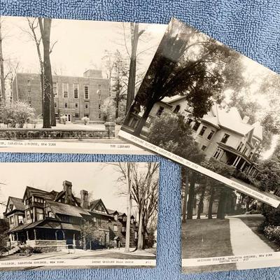 Four Rare Skidmore College Saratoga Springs New York Real Photo Postcards