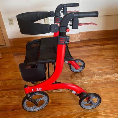 Deluxe Walker: Easy to fold up and put away or open!