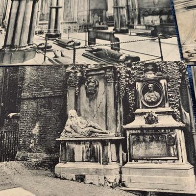 Vintage Lot - Temple Church Postcard Scenes - All Clean & Unsent