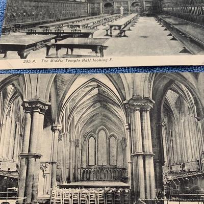 Vintage Lot - Temple Church Postcard Scenes - All Clean & Unsent