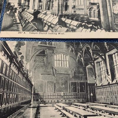 Vintage Lot - Temple Church Postcard Scenes - All Clean & Unsent