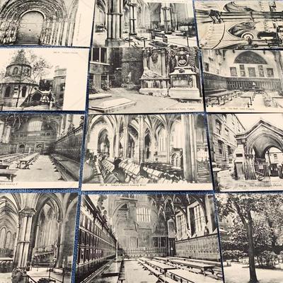 Vintage Lot - Temple Church Postcard Scenes - All Clean & Unsent