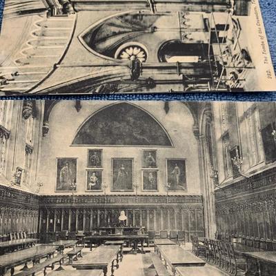 Vintage Lot - Temple Church Postcard Scenes - All Clean & Unsent