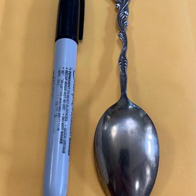 Greenleaf & Crosby Sterling Silver Florida Travel Spoon W/ Alligator