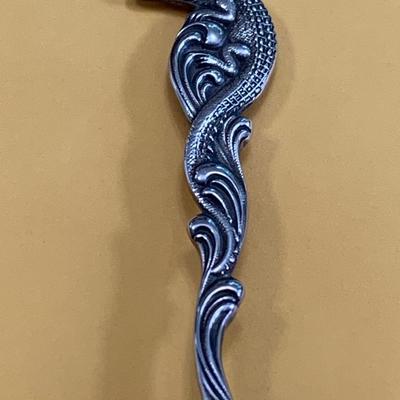 Greenleaf & Crosby Sterling Silver Florida Travel Spoon W/ Alligator