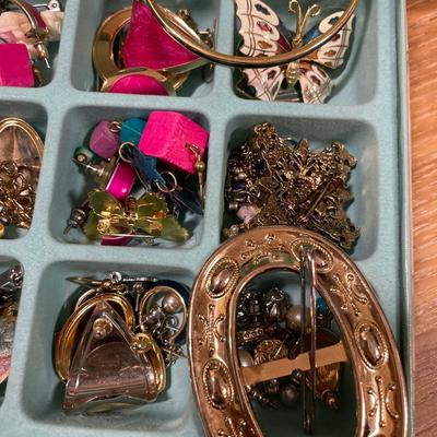 Hair styling tools and small jewelry box