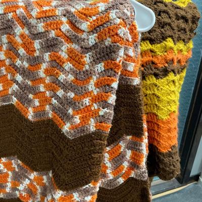 2 vintage afghans