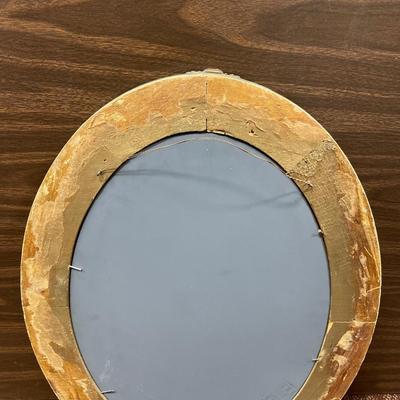 Vintage Oval Gold Mirror
