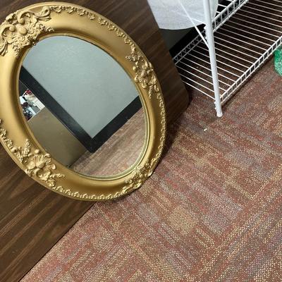 Vintage Oval Gold Mirror