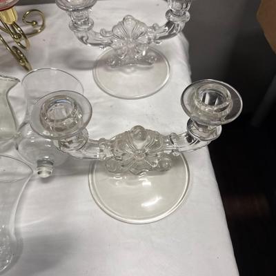 Assortment of candleholders and candles