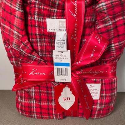 Karen Neuburger Red plaid PJ set XL