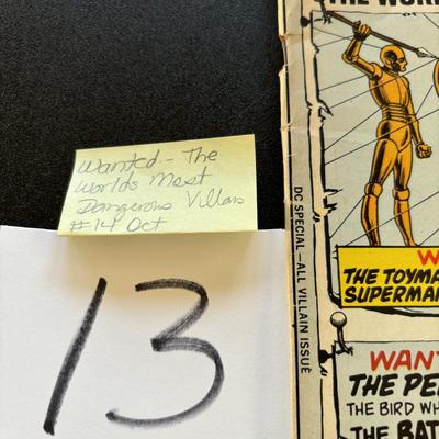 Vintage Wanted The Worlds Most Dangerous Villian Comic