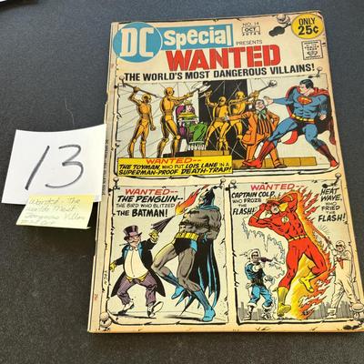 Vintage Wanted The Worlds Most Dangerous Villian Comic