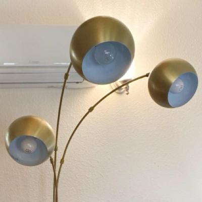 Three head metal globe floor lamp!