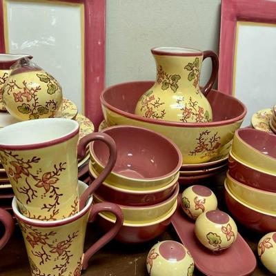 Large Ceramic Pottery set of Royal Doulton Blossom cream & rose