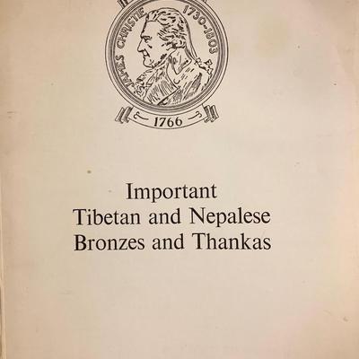 Christie’s 1970s Auction Catalog Tibetan Nepalese Kashmir Bronzes & Thankas