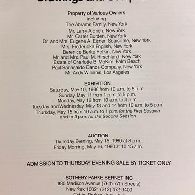 Southey’s 1980 Auction Catalog Contemporary Paintings Drawings & Sculptures