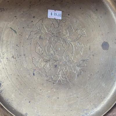 Brass Trays Basket & Ashtray