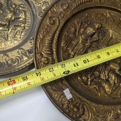 Vintage Brass Embossed Wall Hangings