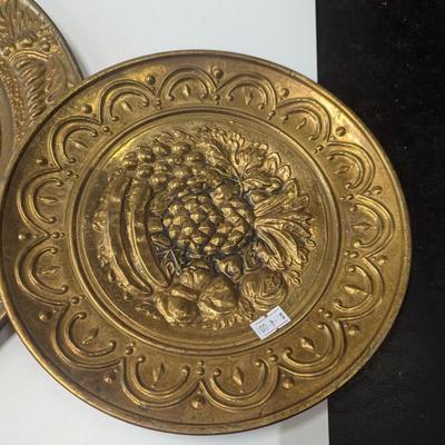 Vintage Brass Embossed Wall Hangings