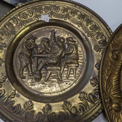 Vintage Brass Embossed Wall Hangings