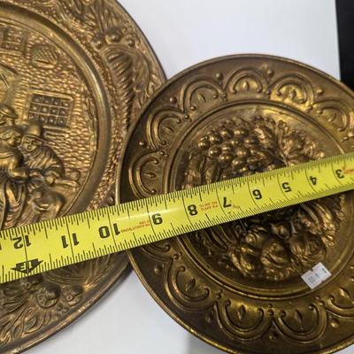 Vintage Brass Embossed Wall Hangings