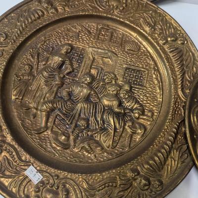 Vintage Brass Embossed Wall Hangings