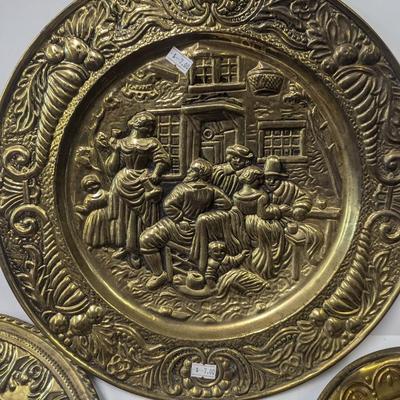 Vintage Brass Embossed Wall Hangings
