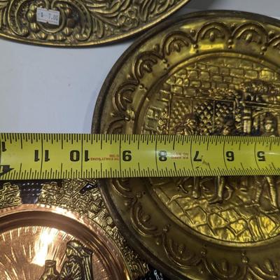 Vintage Brass Embossed Wall Hangings