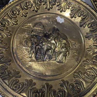 Vintage Brass Embossed Wall Hangings