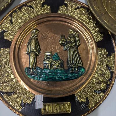 Vintage Brass Embossed Wall Hangings