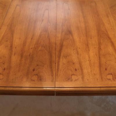Solid Wood Dining Table with Two Leaves