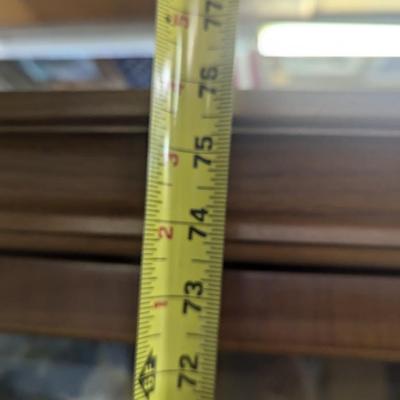 Approx 76" Tall Lighted Glass Curio Cabinet
