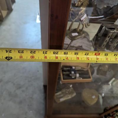 Approx 76" Tall Lighted Glass Curio Cabinet