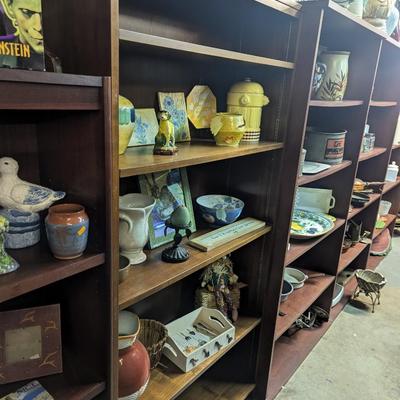 Approx 36" x 12" X 71 3/4" Wood Adjustable Shelving Unit