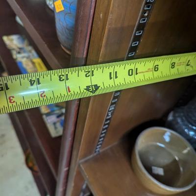 Approx 36" x 12" X 71 3/4" Wood Adjustable Shelving Unit