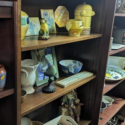 Approx 36" x 12" X 71 3/4" Wood Adjustable Shelving Unit