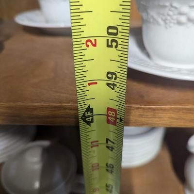 Approx 11 /12" x 84 1/2" x 48" Wood Display Cabinet