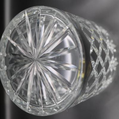 Vintage Decorative Cut Crystal Glass Lidded Dish
