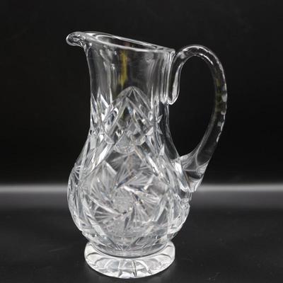 American Brilliant Cut Glass Crystal Pitcher Pin Wheel