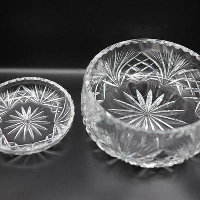 GORHAM Crystal Small and Large Bowls