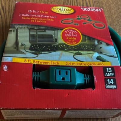 Decorate the outside of your house with this new set of 25 ft 3 outlet in-line Outside Power Cord and Utilitech 1 outlet timer combo!