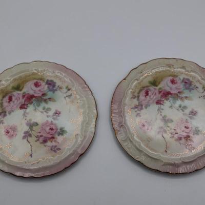 Royal Crown Chantilly Rose Hand Painted Tea Tile/Trivet, 1947