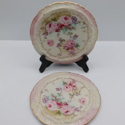 Royal Crown Chantilly Rose Hand Painted Tea Tile/Trivet, 1947