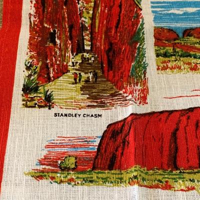 Vintage Australian Outback Northern Territory Tea Towel Kitchen Hand Towel SHIPS FREE!