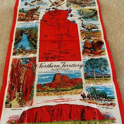 Vintage Australian Outback Northern Territory Tea Towel Kitchen Hand Towel SHIPS FREE!