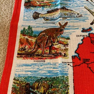 Vintage Australian Outback Northern Territory Tea Towel Kitchen Hand Towel SHIPS FREE!
