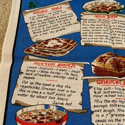 Fingal Designed Irish Tea Towel Traditional Recipes SHIPS FREE