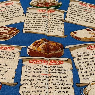 Fingal Designed Irish Tea Towel Traditional Recipes SHIPS FREE